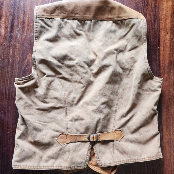 Vintage Marlboro Classics Tan Leather Vest - Men's Large - Picture 2 of 11